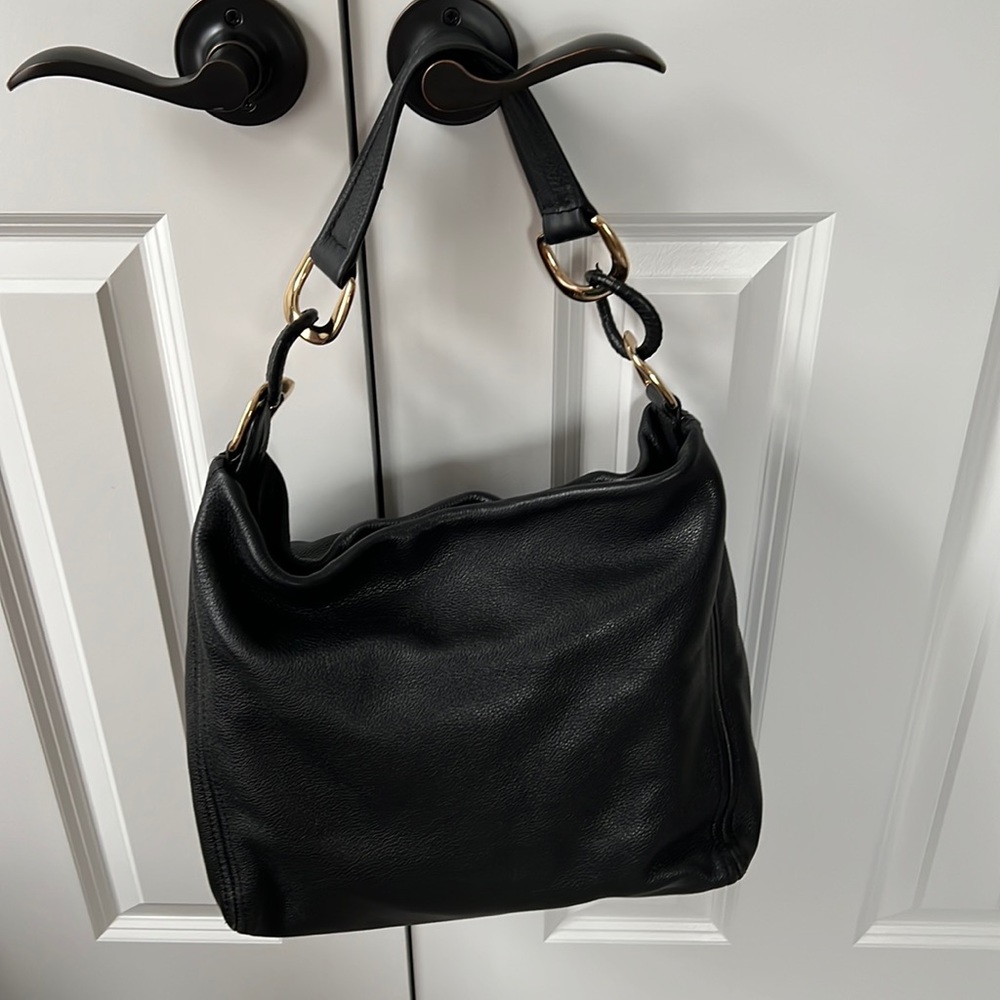 Michael Kors Black Leather Hobo Bag
